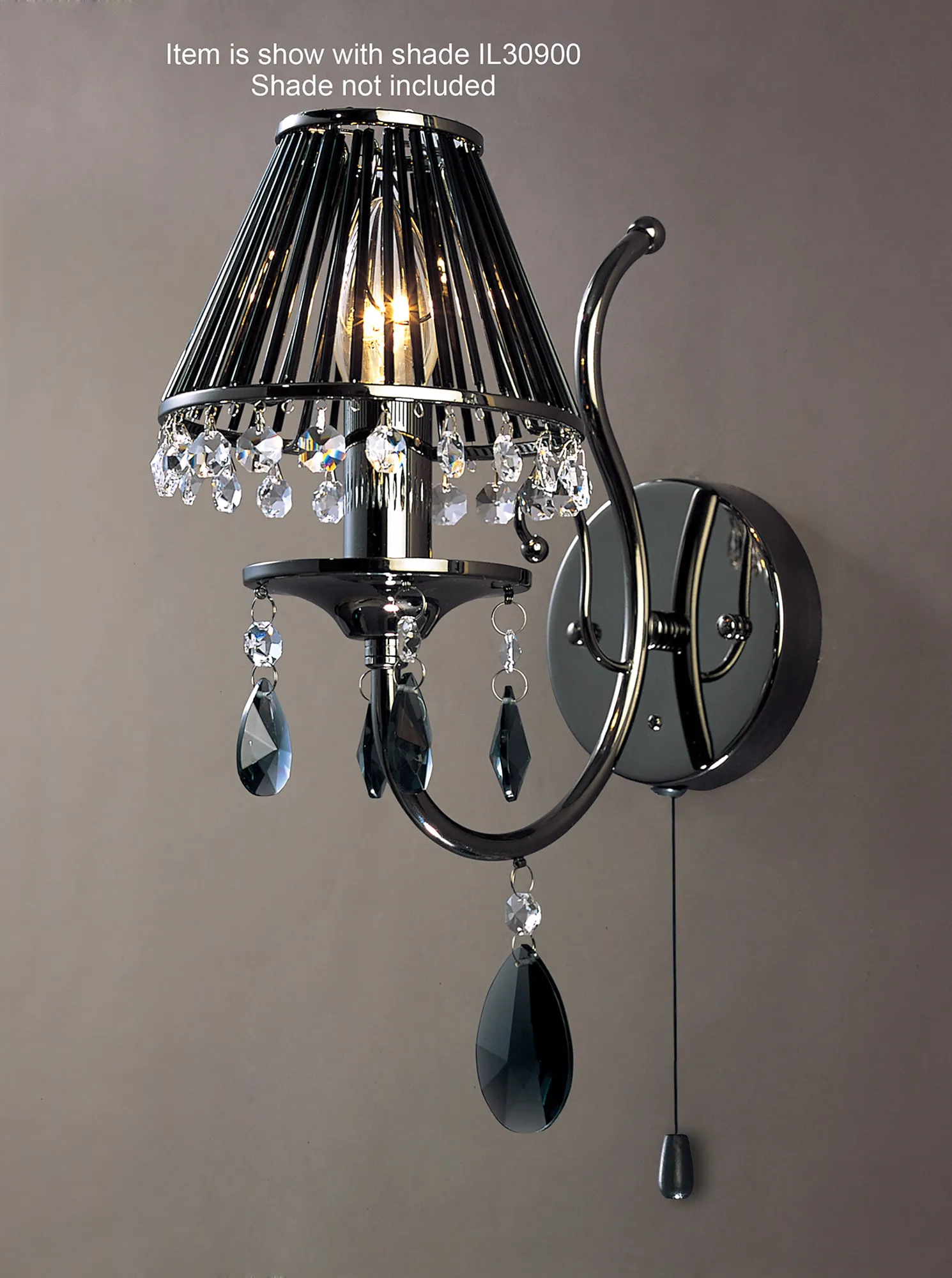 IL30901  Luna Crystal Wall Lamp 1 Light